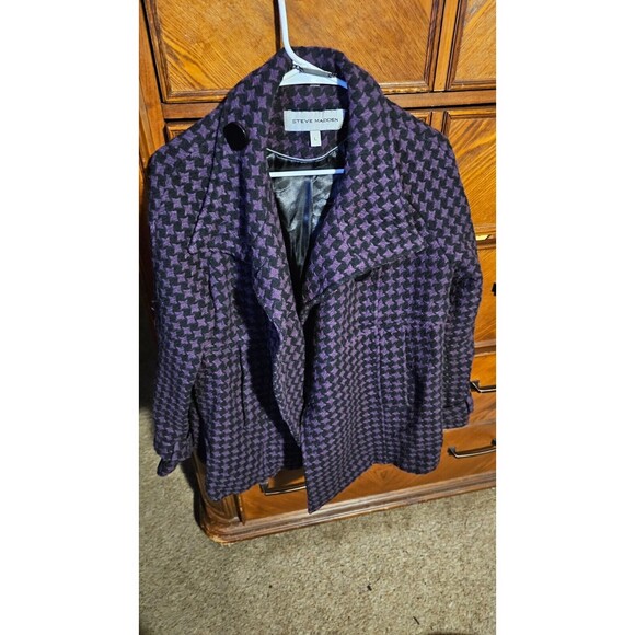Steve Madden Winter Wool Double Breasted Peacoat Preppy Coat Everyday Size L - Picture 3 of 16
